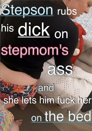 Watch Stepson rubs his dick on stepmom's ass and she lets him fuck her on the bed Porn Movie Online Free