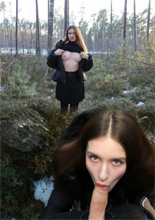 Watch A quick blowjob in the woods and his load in my mouth getting swallowed too Porn Movie Online Free