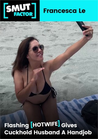 Watch Flashing Hotwife Gives Cuckhold Husband a Handjob Porn Movie Online Free